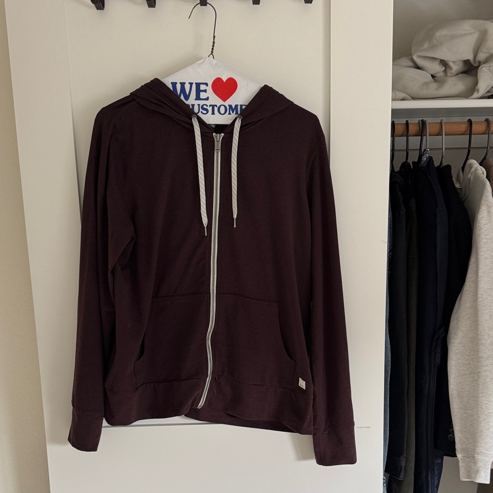 Vuori Dark Brown Zip-Up Hoodie